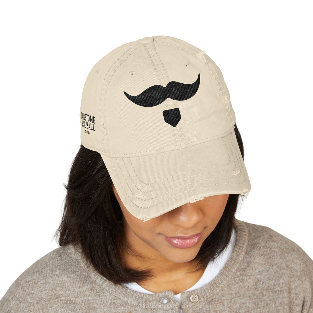 Tombstone Base Ball Doc  Embroidered Distressed Dad Hat