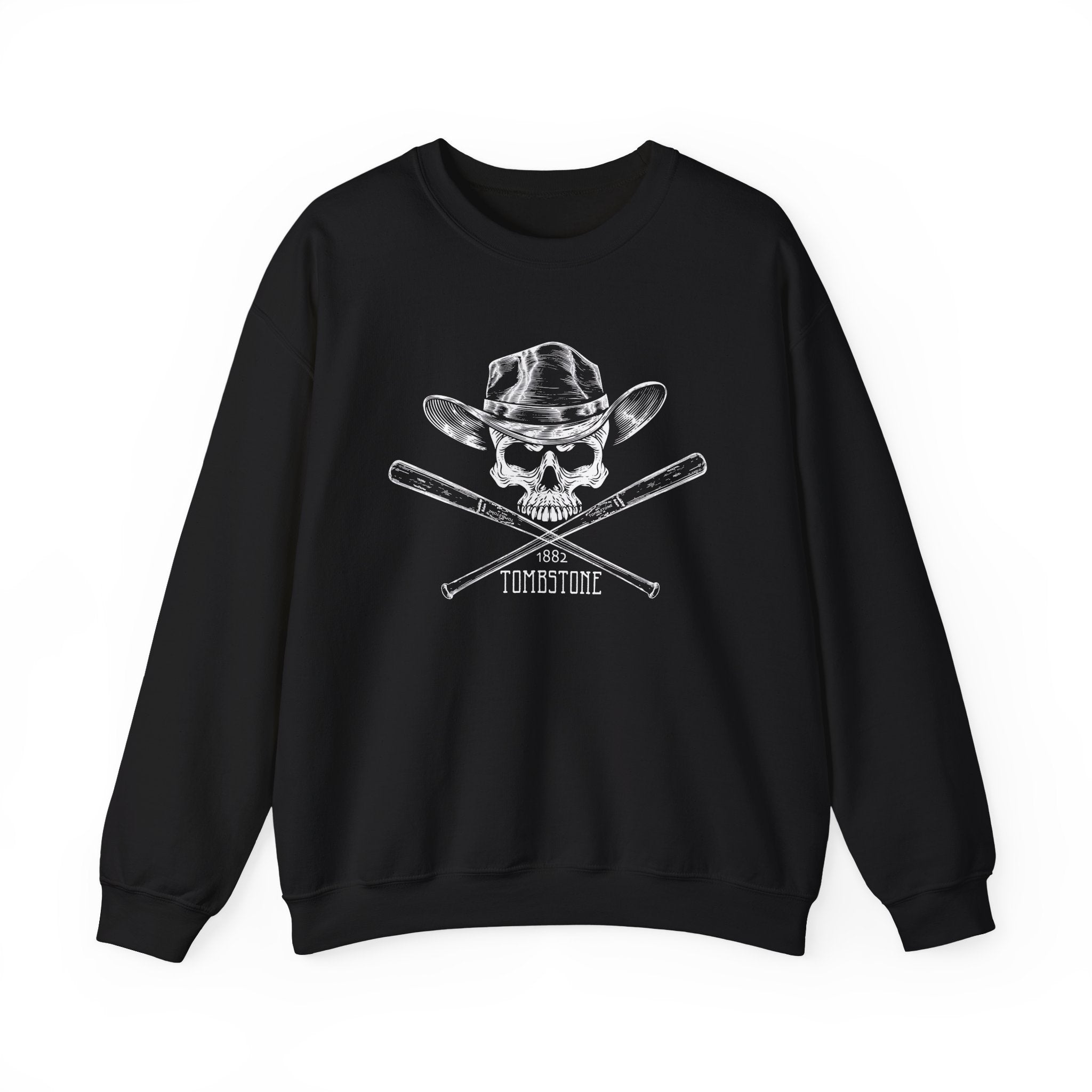 Tombstone Skull and Bats Unisex Heavy Blend™ Crewneck Sweatshirt