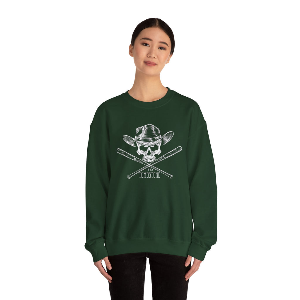 Tombstone Skull and Bats Unisex Heavy Blend™ Crewneck Sweatshirt