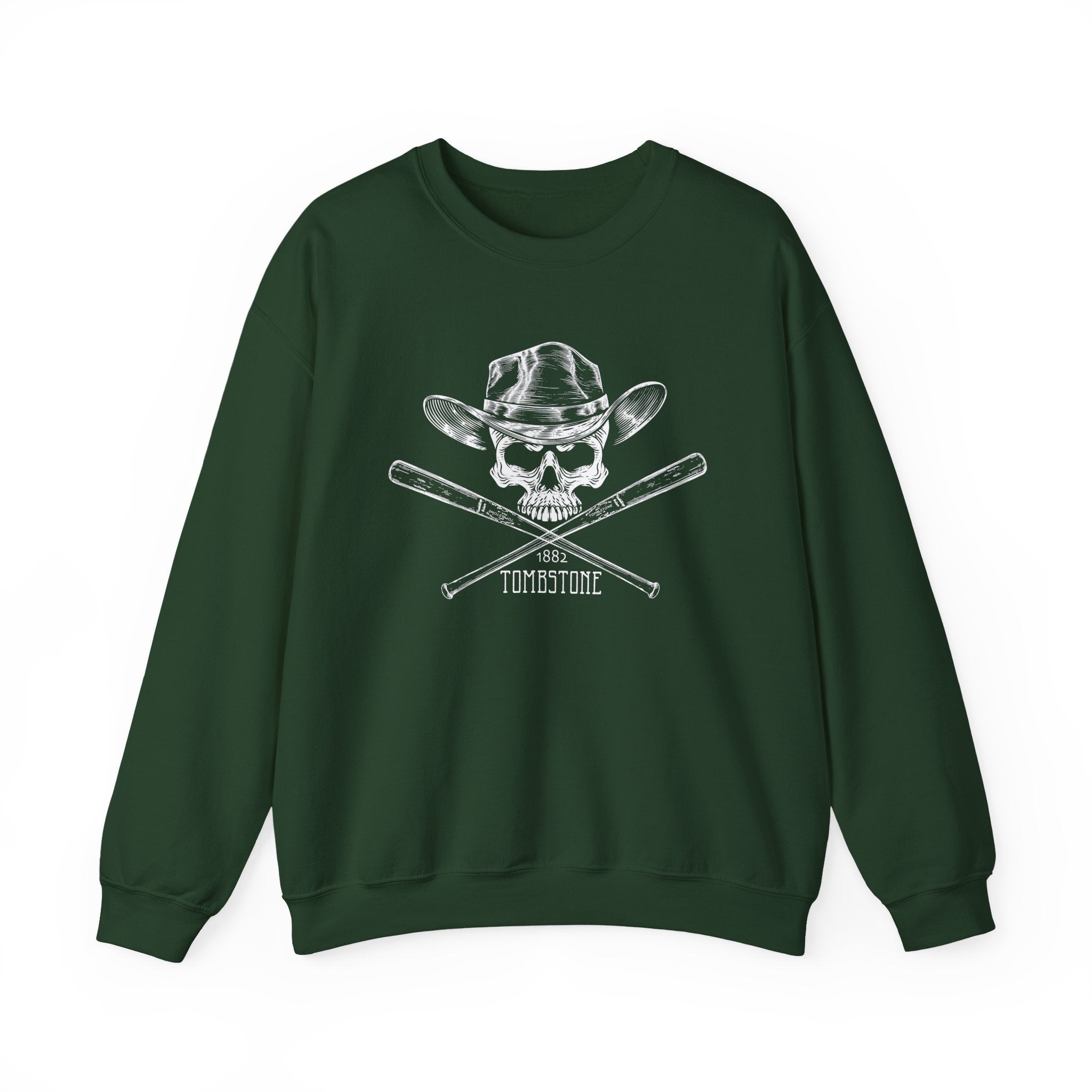 Tombstone Skull and Bats Unisex Heavy Blend™ Crewneck Sweatshirt