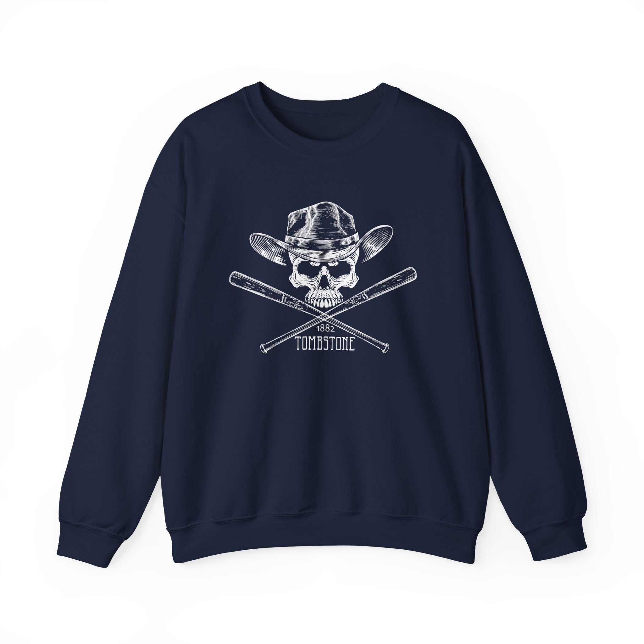 Tombstone Skull and Bats Unisex Heavy Blend™ Crewneck Sweatshirt