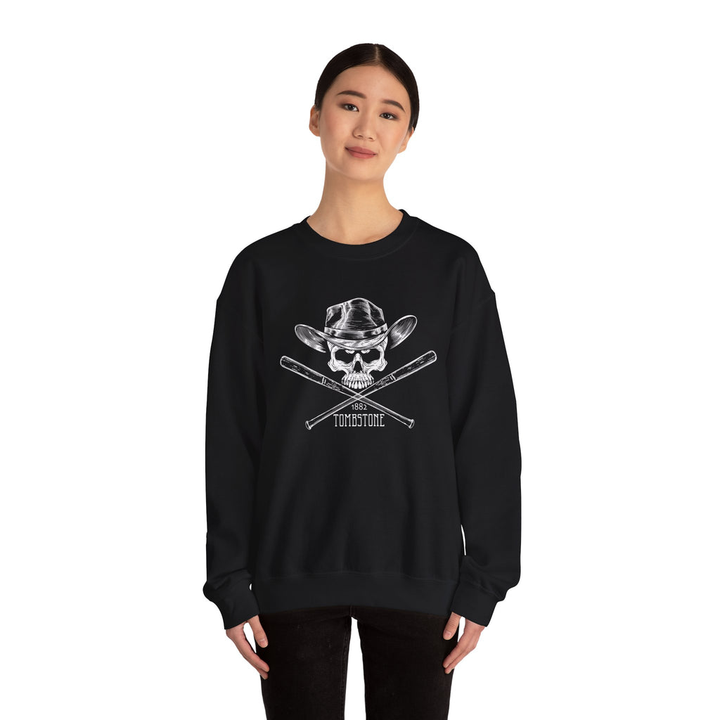 Tombstone Skull and Bats Unisex Heavy Blend™ Crewneck Sweatshirt